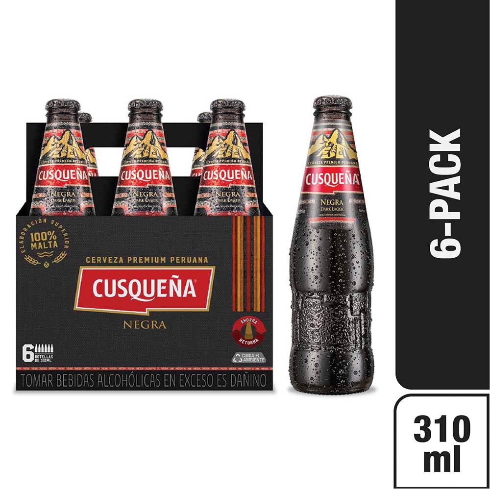 Cerveza CUSQUEÑA Malta Pack 6 Botella 310ml